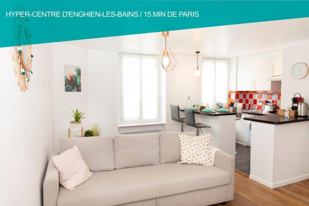 Coeur De Ville Enghien Les Bains - 2 Pieces Lumineux Et Chaleureux - 15 Min De Paris Buitenkant foto